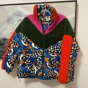 Farm Rio Patterned Colorful Puffer Jacket